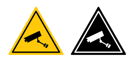 Video surveillance signs pack. vector illustrations designs