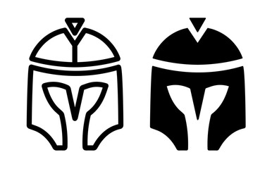 Warrior mask icons pack. vector illustrations designs