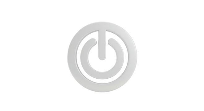 Isolated Power Button Symbol, On Off Switch