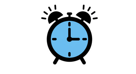 Isolated Alarm Clock Icon Signifying Time and Deadline