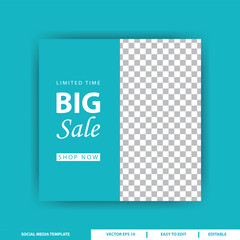 Naklejka premium Limited Time Big Sale Social Media Template