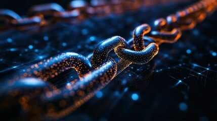 Obraz premium Digital chain link security