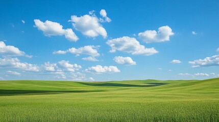 Obraz premium wheat field with blue sky 