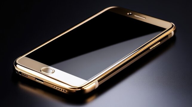 Luxurious gold-toned smartphone