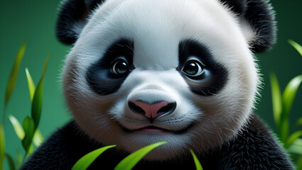 Fototapeta premium panda beautiful pitcher 