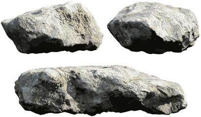 Realistic nature rock shape, transparent background png, nature design, stone texture, geological rock illustration, landscape rocks, environmental illustration, natural rock formations