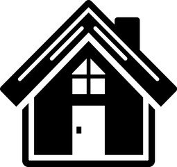 Home Icon Silhouette Vector  House, Real Estate, Minimalist Symbol