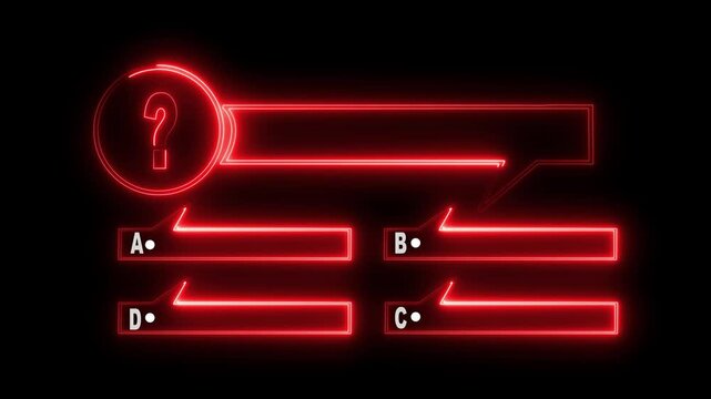 Question choice quiz show question and answers with option and test menu icon