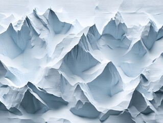 Obraz premium Abstract Blue Ice Mountain Range Landscape