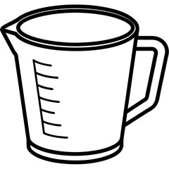Precision Measuring Cup Line Art Design