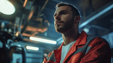Close-up of a Car Repair Service Technician, Focusing on Precision Work and Expertise in Automotive Maintenance