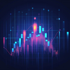 Candle stick graph chart of stock market investment trading, Bullish point, Crypto stock and forex business investment trading analysis. vector design element for cryptocurrency