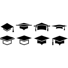 Black graduation cap with diploma representing academic achievement and success