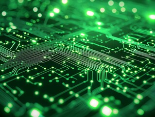 Obraz premium Green Circuit Board