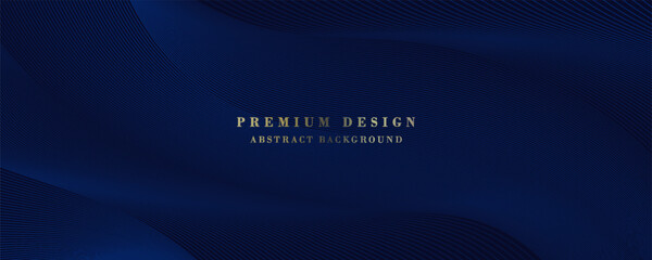Premium background design with diagonal dark blue line pattern. Vector horizontal template for digital lux business banner, contemporary formal invitation, luxury voucher, prestigious gift certificate