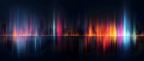 Neon Cityscape Reflections