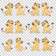 Fototapeta premium Lion Cartoon