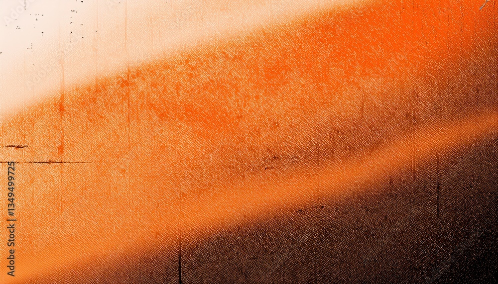 Aufkleber textured orange gradient with grunge effect, abstract background with spray paint pattern, perfect f