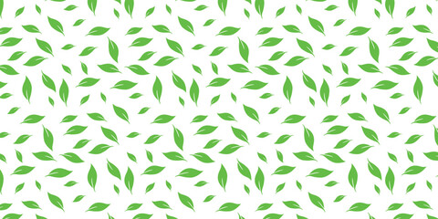 minimalist seamless pattern of leaves with random position and size. leaf background