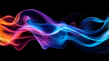 Dynamic Abstract Fire Flames on Dark Background
