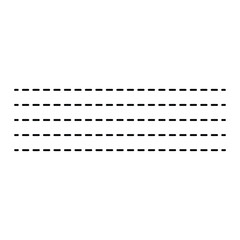 Dotted and dashed line dividers collection vector. Horizontal dashed line. Dash stripe.  different types of dashed lines. black dashed line set collection isolated on white background. Eps file 1.