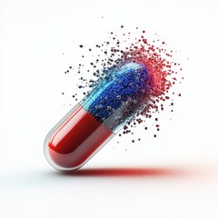 Technology Medical Pill Scene Background. Emerging