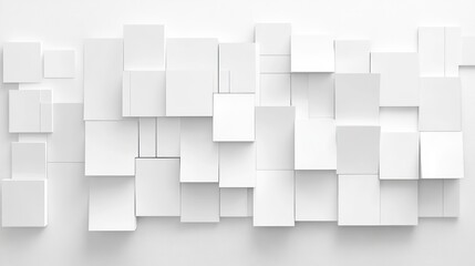 Obraz premium Abstract white geometric wall
