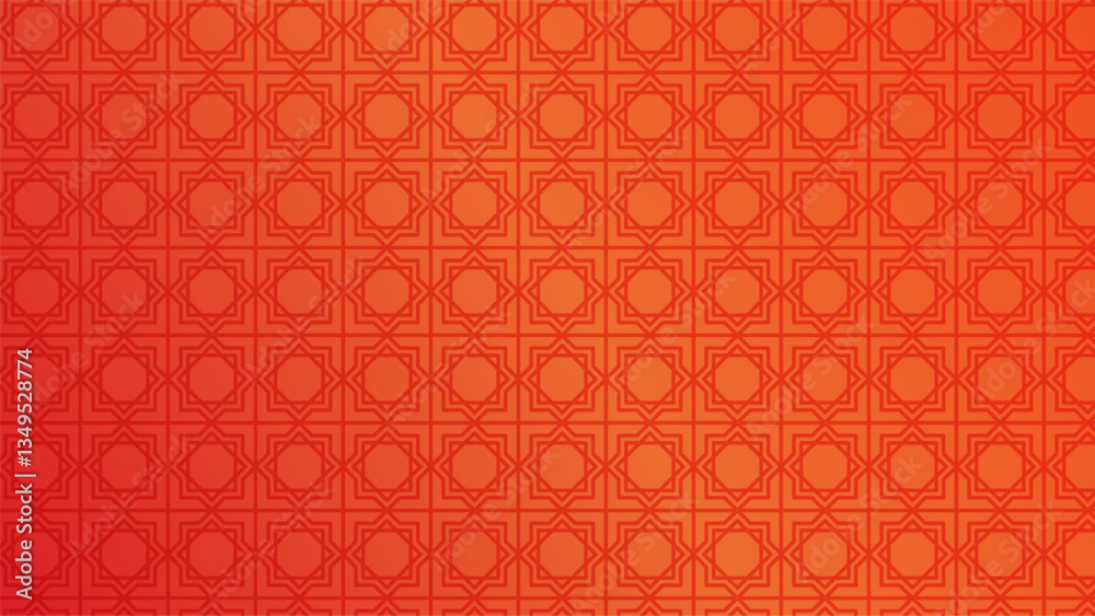 Poster abstract geometry pattern background with orange gradient color. floor pattern background