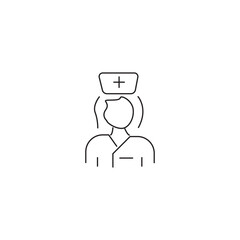 single outline icons  nurse related to healthcare and medical. Linier icons collection. editable stroke. Vector illustration