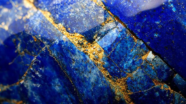 Lapis Lazuli Lustre: A royal blue lapis lazuli gemstone with golden flecks.