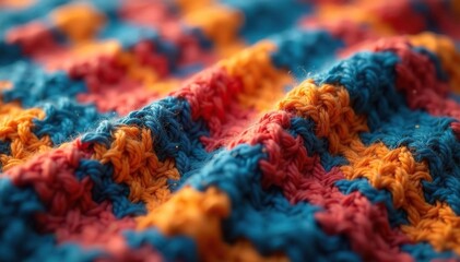 Fototapeta premium Close-up of a woven fabric with geometric motif , traditional, cultural