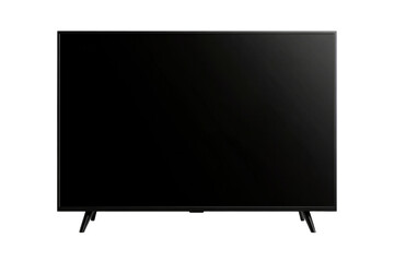 Black TV on stands, Minimalist Design Concept, cut out transparent