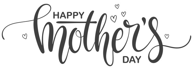 Happy Mothers Day lettering . Handmade calligraphy vector illustration. Mother's day card