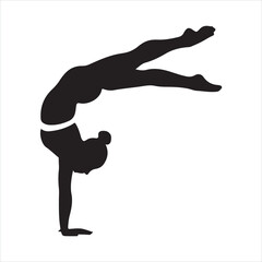  a gymnastic silhouette

