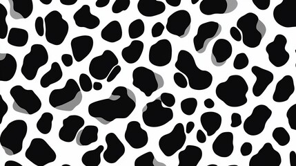 Abstract dalmatian spot pattern, seamless textile design, white background, fashion print