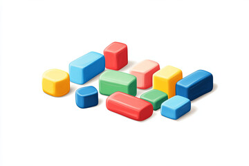 Obraz premium set of colorful modeling clay