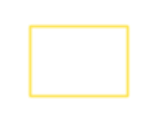 golden glowing rectangle light isolated, neon golden rectangle light isolated on transparent, neon rectangle on transparent