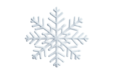 Snowflake intricately detailed, winter motif, decorative element, cut out transparent