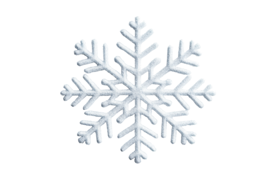 Snowflake intricately detailed, winter motif, decorative element, cut out transparent