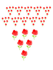 Obraz premium pattern flowers of red roses