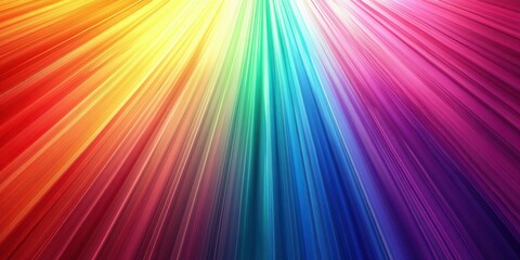 Obraz premium Vibrant rainbow rays of light illuminating a colorful abstract background at dawn