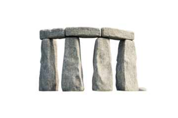 Standing ancient stonehenge, standing stones of Wiltshire, cut out transparent