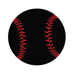 baseball ball isolated on black
