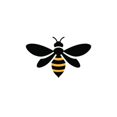 bee on white background