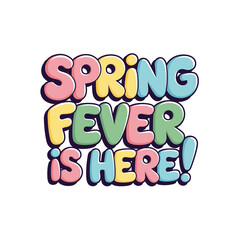 Spring concept vector art. Hello Spring typography illustration