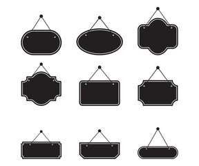 Banner vintage tags round shapes minimalist label  figure collection