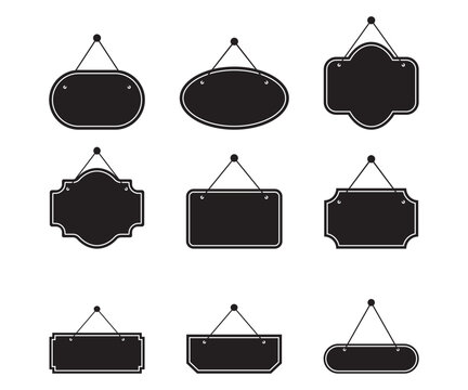 Banner vintage tags round shapes minimalist label  figure collection