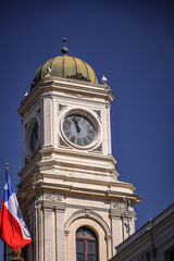 Clock Tower of the Museum of National History of Chile (Museo Histórico Nacional), Santiago, Chile