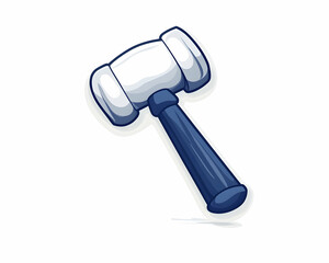 Fototapeta premium Cartoon gavel, judge's hammer, auction symbol