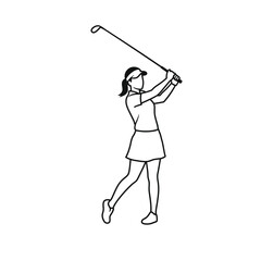 golf player silhouette